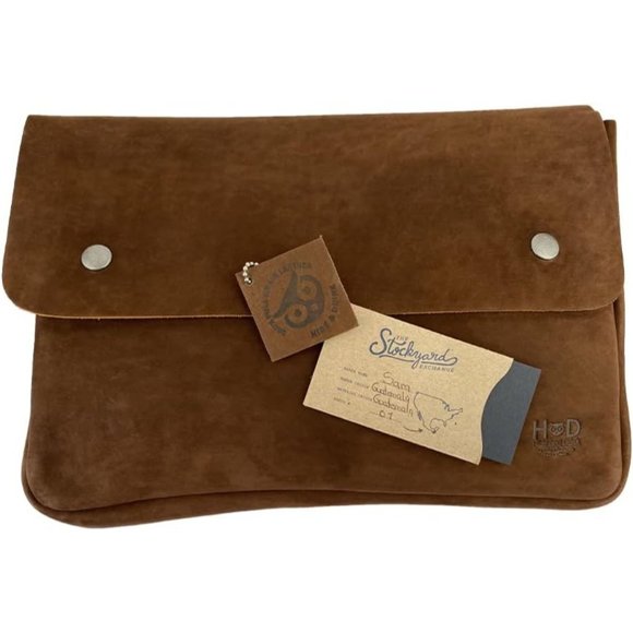Men's Brown Leather Folder and Document Holder bag - Picture 9 of 11